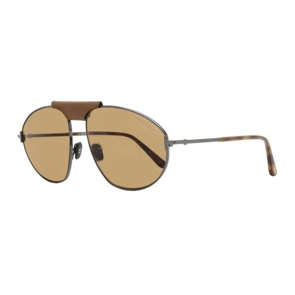 NEW TOM FORD SUNGLASSES GUNMETAL BROWN MEN EYEWEAR TOM FORD